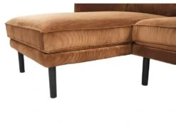 Canapé D'angle Gauche En Velours Côtelé Camel MIKE -Meubles Soldes Boutique canape 504251