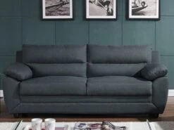 Canapé 3 Places MANOA En Tissu - Anthracite 7 Canapé 3 Places MANOA En Tissu - Anthracite -Meubles Soldes Boutique canape 506589