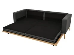 Canapé 3 Places Convertible En Tissu Anthracite KENZA -Meubles Soldes Boutique canape 7275393