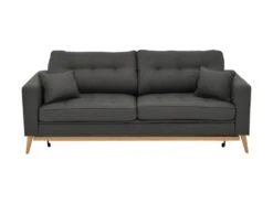 Canapé 3 Places Convertible En Tissu Anthracite KENZA -Meubles Soldes Boutique canape 7275423