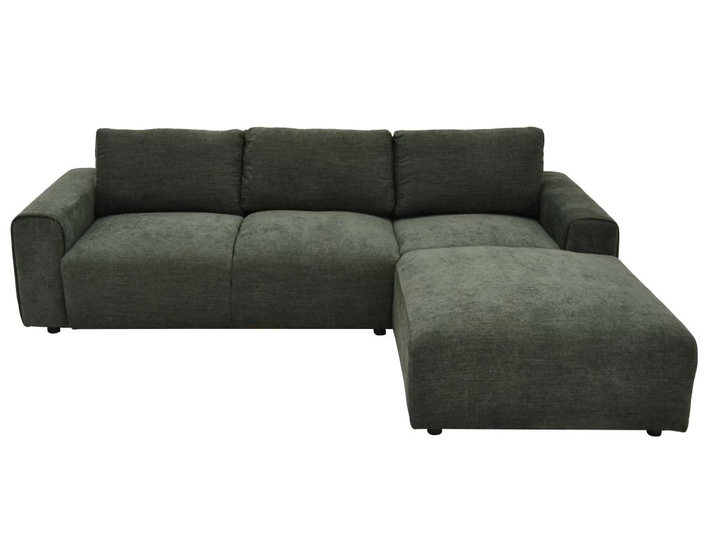 Canapé D'angle Droit En Tissu Vert Sapin GLADYS 5 Canapé D'angle Droit En Tissu Vert Sapin GLADYS – Image 3