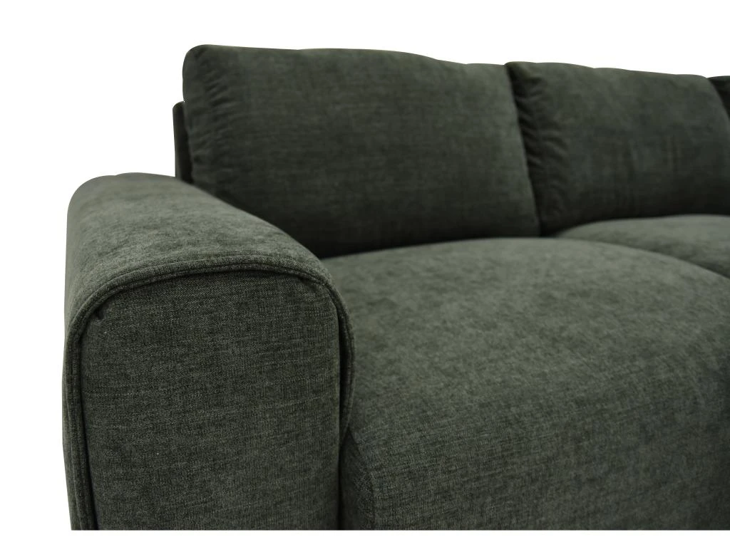 Canapé D'angle Droit En Tissu Vert Sapin GLADYS 7 Canapé D'angle Droit En Tissu Vert Sapin GLADYS – Image 5