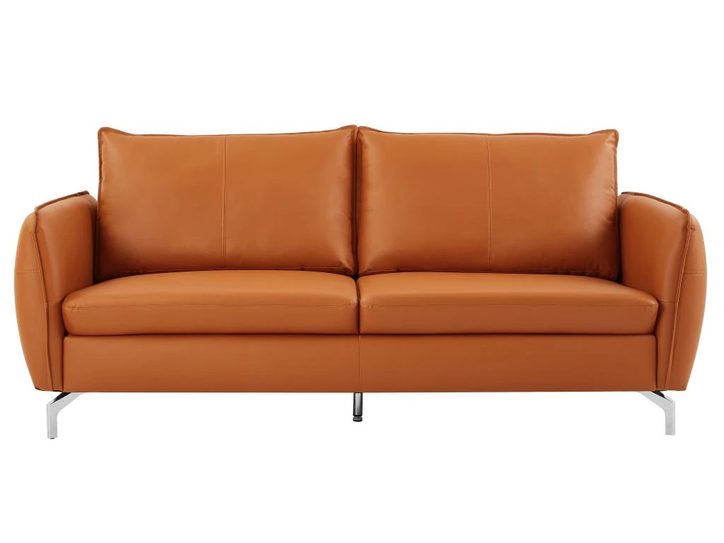 Canapé 3 Places En Cuir Camel LADOGA 4 Canapé 3 Places En Cuir Camel LADOGA – Image 2