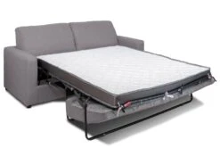 Canapé 3 Places Convertible Express En Tissu Gris - Couchage 140 Cm - Matelas 14 Cm DONETO -Meubles Soldes Boutique canape 8456597