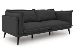 Canapé 3 Places En Tissu Noir OCTAVIE -Meubles Soldes Boutique canape 8492621