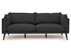 Canapé 3 Places En Tissu Noir OCTAVIE -Meubles Soldes Boutique canape 8492627