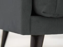 Canapé 3 Places En Tissu Noir OCTAVIE -Meubles Soldes Boutique canape 8492629