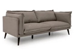 Canapé 3 Places En Tissu Taupe OCTAVIE -Meubles Soldes Boutique canape 8492643