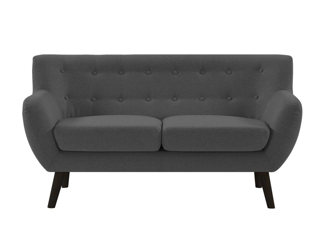 Canapé 2 Places En Tissu Anthracite SERTI 6 Canapé 2 Places En Tissu Anthracite SERTI – Image 4