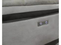 Canapé Relaxation 2 Places Motorisé En Tissu Bicolore Taupe - CLARA -Meubles Soldes Boutique canape 8914591