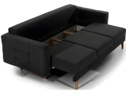 Canapé 3 Places Convertible - En Tissu De Qualité Noir, ASVENA 10 Canapé 3 Places Convertible - En Tissu De Qualité Noir, ASVENA -Meubles Soldes Boutique canape 9168521