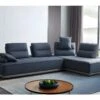 Canapé D'angle Réversible Et Modulable Tissu Bleu - LOUNGE -Meubles Soldes Boutique canape 9169165