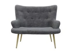 HELICIA - Canapé Fixe 2 Places Tissu Gris 9 HELICIA - Canapé Fixe 2 Places Tissu Gris -Meubles Soldes Boutique canape 9169883