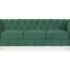 Canape Chesterfield Velours 3 Places Altesse Vert -Meubles Soldes Boutique canape 9170379