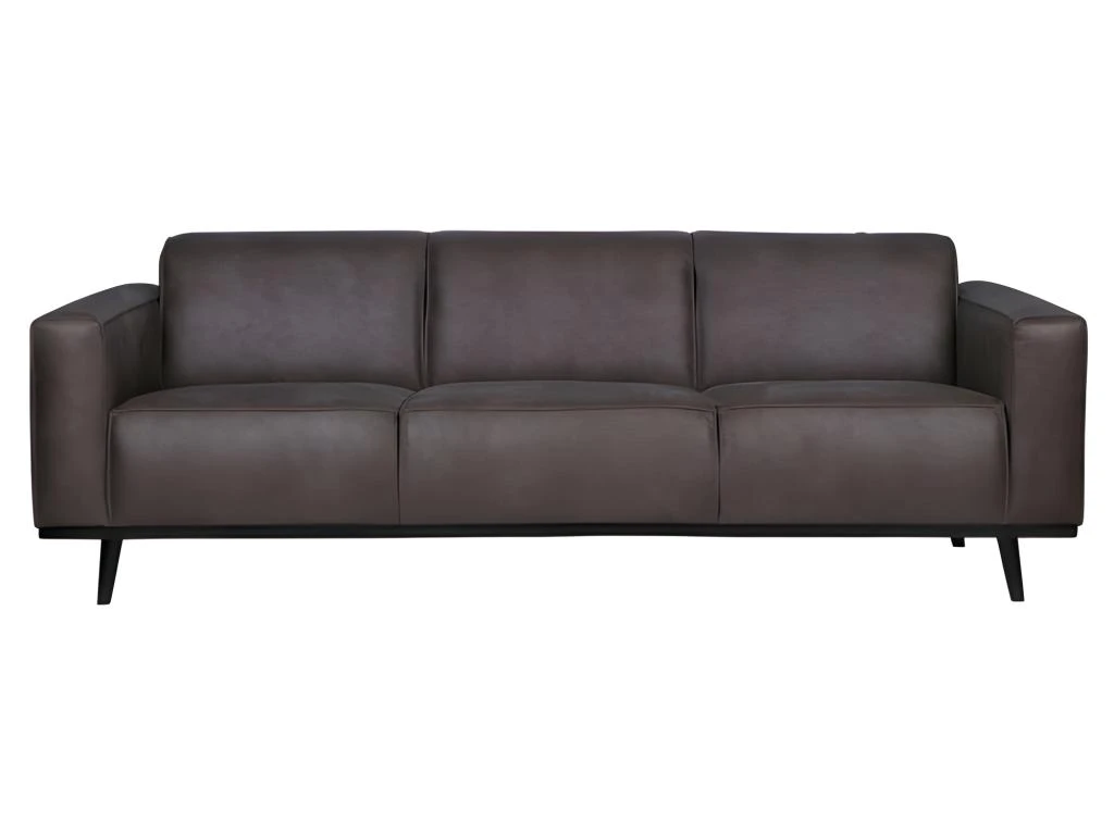 STATEMENT - Canapé 3 Places En Cuir Gris 3 STATEMENT - Canapé 3 Places En Cuir Gris