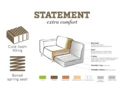 STATEMENT - Canapé 3 Places En Cuir Gris 9 STATEMENT - Canapé 3 Places En Cuir Gris -Meubles Soldes Boutique canape 9476011