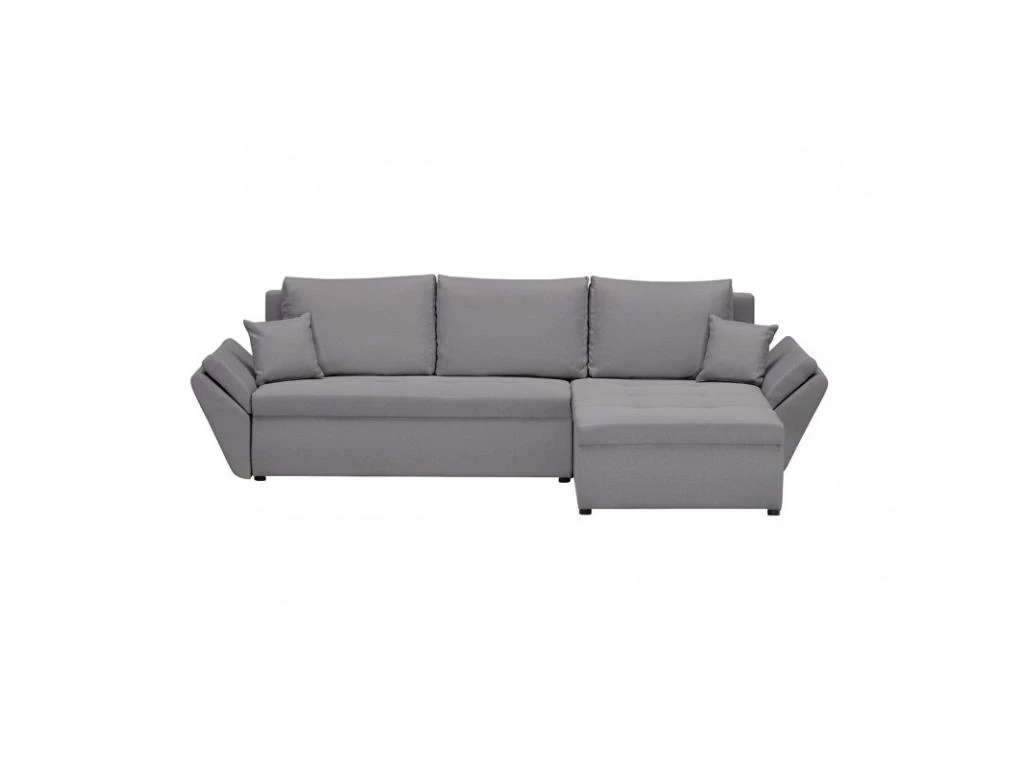 Canapé D'angle Réversible Et Convertible HELIX, Couleur Gris Clair, 4 Places Avec Coffre De Rangement 3 Canapé D'angle Réversible Et Convertible HELIX, Couleur Gris Clair, 4 Places Avec Coffre De Rangement