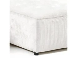 Canapé D'angle Réversible Et Convertible 4 Places Avec Coffre Isaac Velours Côtelé Blanc Cassé -Meubles Soldes Boutique canape 9480563