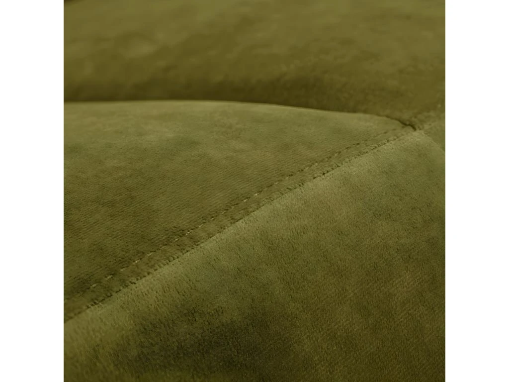 Canapé Convertible 3 Places Avec Coffre De Rangement En Velours Vert Olive - Laria 6 Canapé Convertible 3 Places Avec Coffre De Rangement En Velours Vert Olive - Laria – Image 4