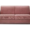 Canapé Convertible 3 Places En Velours Fines Côtes Vieux Rose - Ouverture Express - Couchage Quotidien - Matelas HD 140 - Sienne -Meubles Soldes Boutique canape 9482311