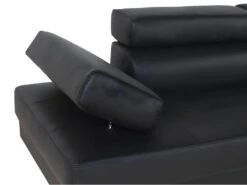 Canapé D'angle Droit Avec Têtières Relevables Charly Noir -Meubles Soldes Boutique canape 9989711