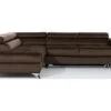 Canapé D'angle Convertible - ERWAN - En Tissu Luxe 5 Places, Chocolat, Angle Gauche (vu De Face) -Meubles Soldes Boutique canape 9992671