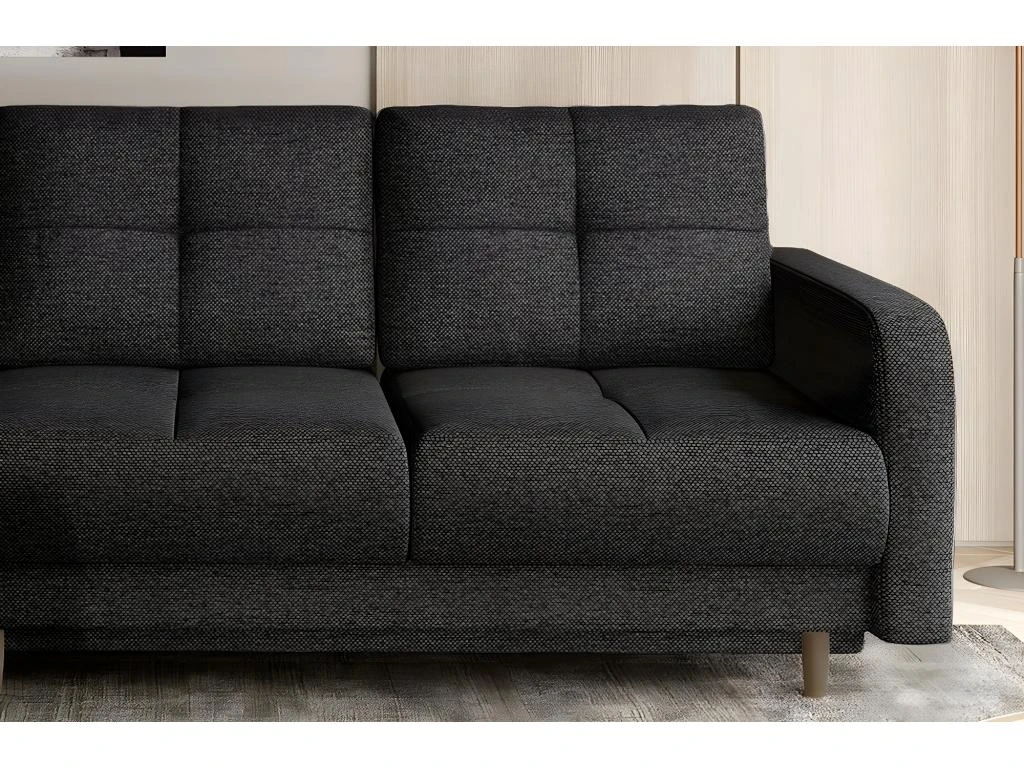 Canapé D'angle Convertible En Tissu Luxe, Rangement - Gris Foncé, Angle Gauche (vu De Face), ROXANE 4 Canapé D'angle Convertible En Tissu Luxe, Rangement - Gris Foncé, Angle Gauche (vu De Face), ROXANE – Image 2