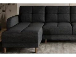 Canapé D'angle Convertible En Tissu Luxe, Rangement - Gris Foncé, Angle Gauche (vu De Face), ROXANE 9 Canapé D'angle Convertible En Tissu Luxe, Rangement - Gris Foncé, Angle Gauche (vu De Face), ROXANE -Meubles Soldes Boutique canape 9992769