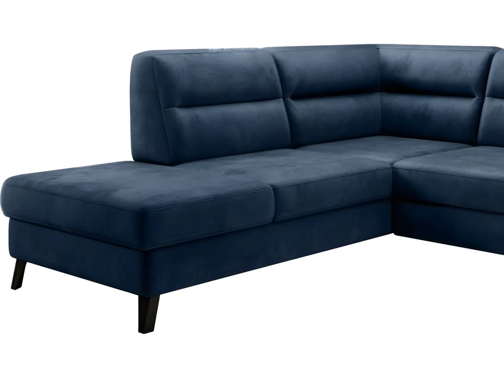 Canapé D'angle Convertible - CASTA VELOURS - En Tissu Luxe, BLEU, 5/6 Places, Angle Gauche (vu De Face) 6 Canapé D'angle Convertible - CASTA VELOURS - En Tissu Luxe, BLEU, 5/6 Places, Angle Gauche (vu De Face) – Image 4