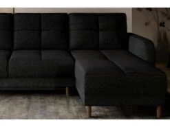 Canapé D'angle Convertible En Tissu Luxe, Rangement - Noir, Angle Droit (vu De Face), ROXANE 8 Canapé D'angle Convertible En Tissu Luxe, Rangement - Noir, Angle Droit (vu De Face), ROXANE -Meubles Soldes Boutique canape 9995797