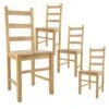 ORTA - Lot De 4 Chaises Naturelles Et Assises En Bois 2 ORTA - Lot De 4 Chaises Naturelles Et Assises En Bois -Meubles Soldes Boutique chaise 10021637