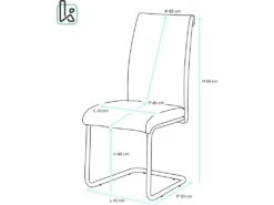 KAYELLES Lot De 2 Chaises De Salle à Manger Design JADA (gris) 11 KAYELLES Lot De 2 Chaises De Salle à Manger Design JADA (gris) -Meubles Soldes Boutique chaise 10026669