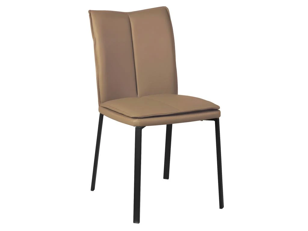 CALLUM - Lot De 6 Chaises Taupe Avec Sur-Coussin 4 CALLUM - Lot De 6 Chaises Taupe Avec Sur-Coussin â Image 2