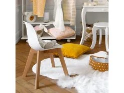 Chaise Pour Enfant En Bois Et Polypropylène Blanc H 58 Cm -Meubles Soldes Boutique chaise 10190711