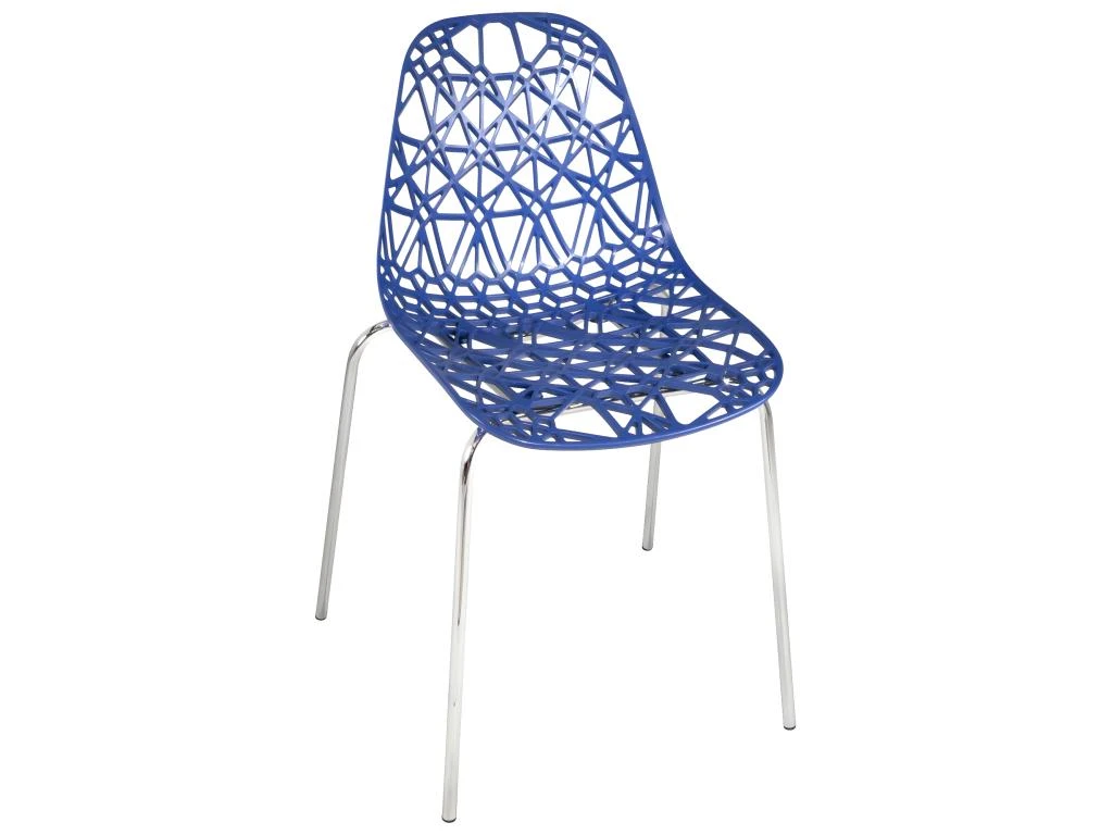 KAYELLES Lot 4 Chaises De Cuisine Design IKO (Bleu) 4 KAYELLES Lot 4 Chaises De Cuisine Design IKO (Bleu) â Image 2