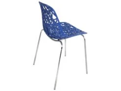 KAYELLES Lot 4 Chaises De Cuisine Design IKO (Bleu) 8 KAYELLES Lot 4 Chaises De Cuisine Design IKO (Bleu) -Meubles Soldes Boutique chaise 11119701