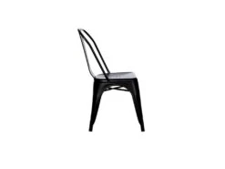 Quatuor De Chaises Métal Noir - VASSIA 9 Quatuor De Chaises Métal Noir - VASSIA -Meubles Soldes Boutique chaise 11136939