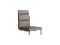 Quatuor De Chaises Eco-cuir Taupe - LONI -Meubles Soldes Boutique chaise 11137371