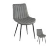 Duo De Chaises Simili Cuir Gris - TUCSON N°1 -Meubles Soldes Boutique chaise 11143855
