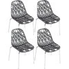 KAYELLES Lot 4 Chaises De Cuisine Design IKO (Noir) 1 KAYELLES Lot 4 Chaises De Cuisine Design IKO (Noir) -Meubles Soldes Boutique chaise 11149537