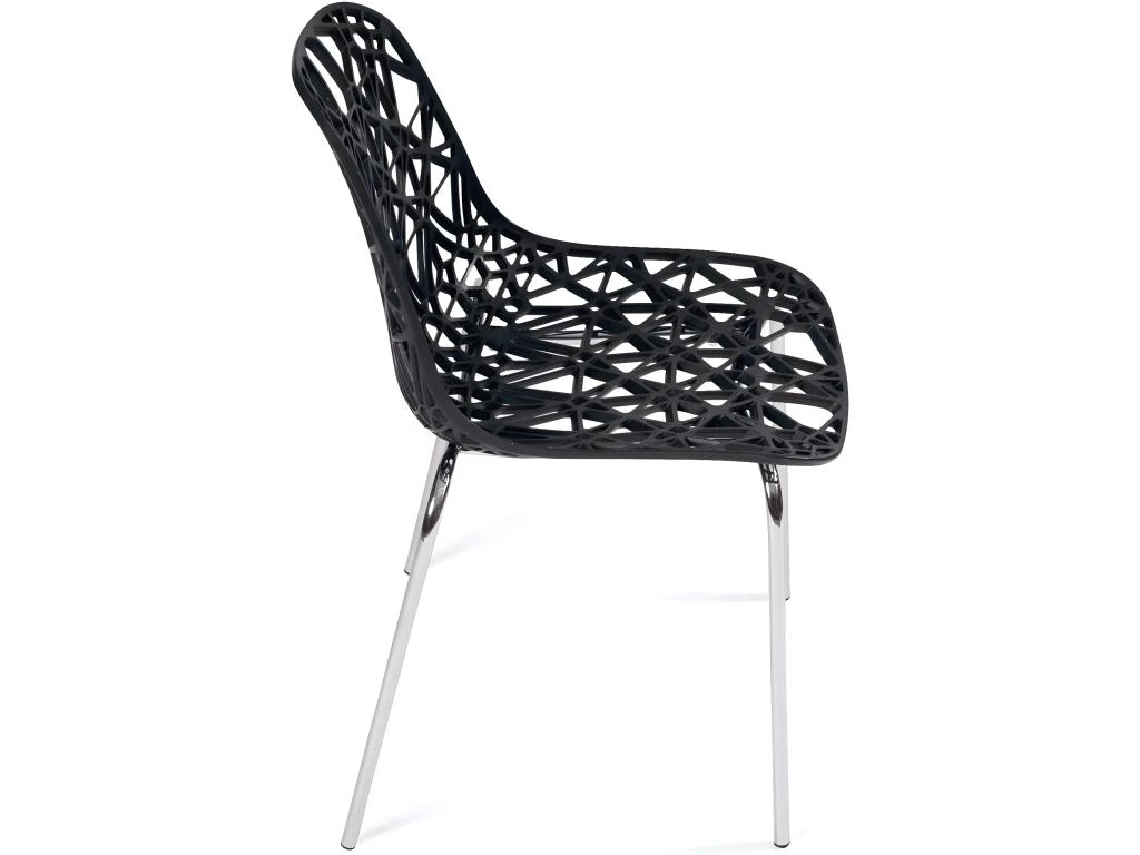 KAYELLES Lot 4 Chaises De Cuisine Design IKO (Noir) 5 KAYELLES Lot 4 Chaises De Cuisine Design IKO (Noir) â Image 3