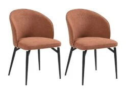 Lot De 2 Chaises En Tissu Et Métal - Terracotta - GILONA De Pascal MORABITO