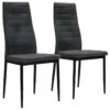 Lot De 2 Chaises De Salle à Manger Cuisine Design Tissu Contemporain Gris Foncé CDS020533 -Meubles Soldes Boutique chaise 12443011
