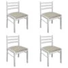 Lot De 4 Chaises De Salle à Manger Cuisine Design Classique Hévéa Solide Et Velours Blanc CDS021237 -Meubles Soldes Boutique chaise 12443613