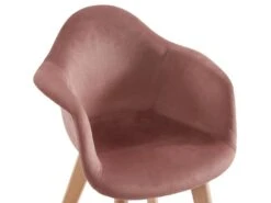 Lot De 2 Chaises Enfant Avec Accoudoirs En Velours Et Hêtre - Rose - POUPINETTE -Meubles Soldes Boutique chaise 12593781