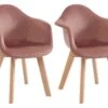 Lot De 2 Chaises Enfant Avec Accoudoirs En Velours Et Hêtre - Rose - POUPINETTE 1 Lot De 2 Chaises Enfant Avec Accoudoirs En Velours Et Hêtre - Rose - POUPINETTE -Meubles Soldes Boutique chaise 12593787