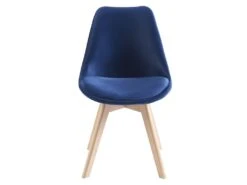 Lot De 2 Chaises En Velours Et Hêtre - Bleu - JODY 12 Lot De 2 Chaises En Velours Et Hêtre - Bleu - JODY -Meubles Soldes Boutique chaise 12618809