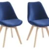 Lot De 2 Chaises En Velours Et Hêtre - Bleu - JODY -Meubles Soldes Boutique chaise 12618817