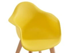 Lot De 2 Chaises Enfant Avec Accoudoirs En Polypropylène Et Hêtre - Jaune - POUPINETTE -Meubles Soldes Boutique chaise 12653985