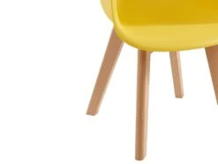 Lot De 2 Chaises Enfant Avec Accoudoirs En Polypropylène Et Hêtre - Jaune - POUPINETTE -Meubles Soldes Boutique chaise 12653989